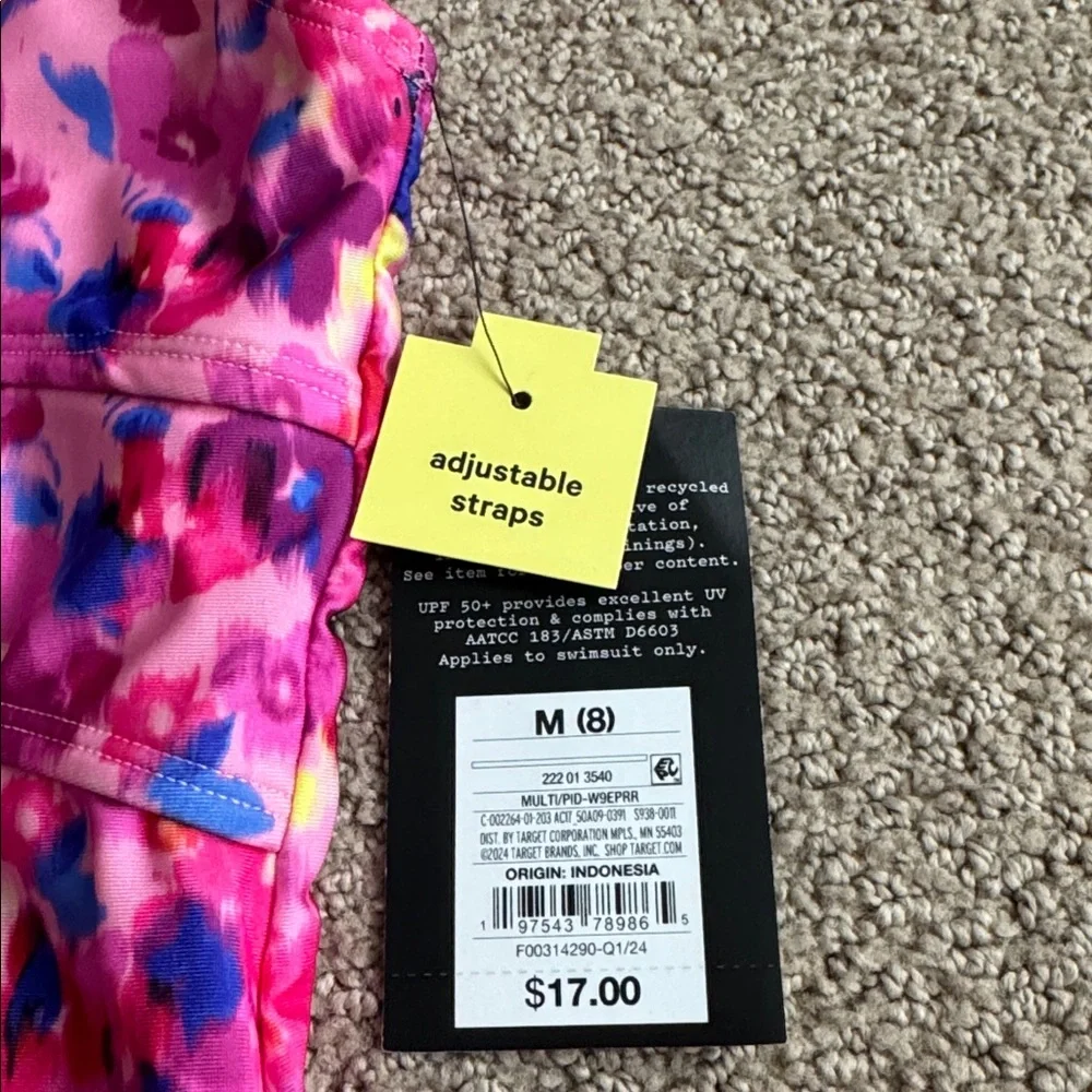 089 NWT Art‎ Class Garden Floral One Piece Cut Out Swimsuit - Size: M (8)